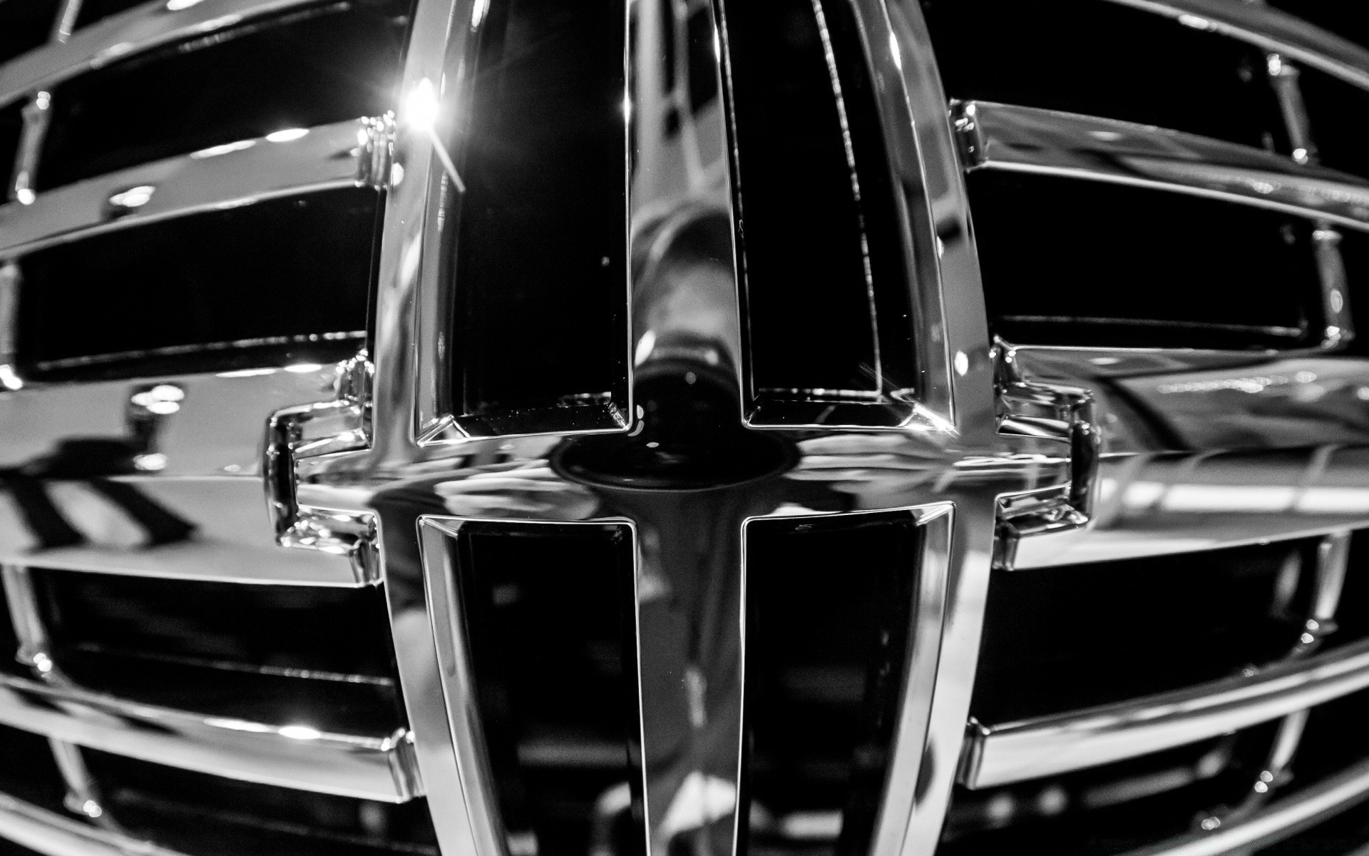 black and white monochrome car chrome wheel vehicle reflection fast glazed