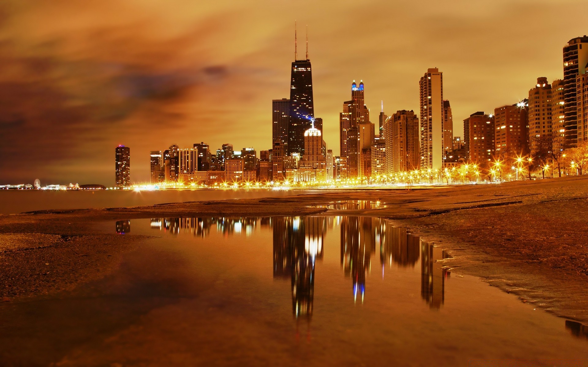 other city city sunset skyline architecture skyscraper cityscape downtown dusk evening travel sky building water urban bridge tower dawn river reflection