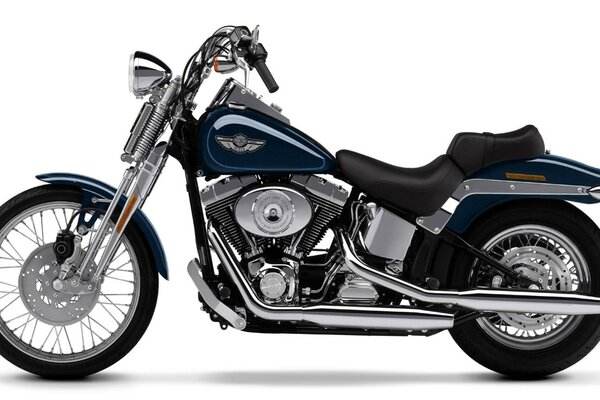 Голубой, harley davidson -простота дизайна . стиля и проекта