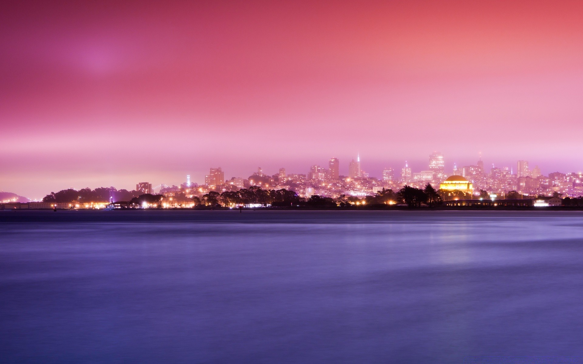 other city sunset water dusk dawn evening city sky travel moon downtown skyline cityscape architecture nature outdoors river illuminated sun dark