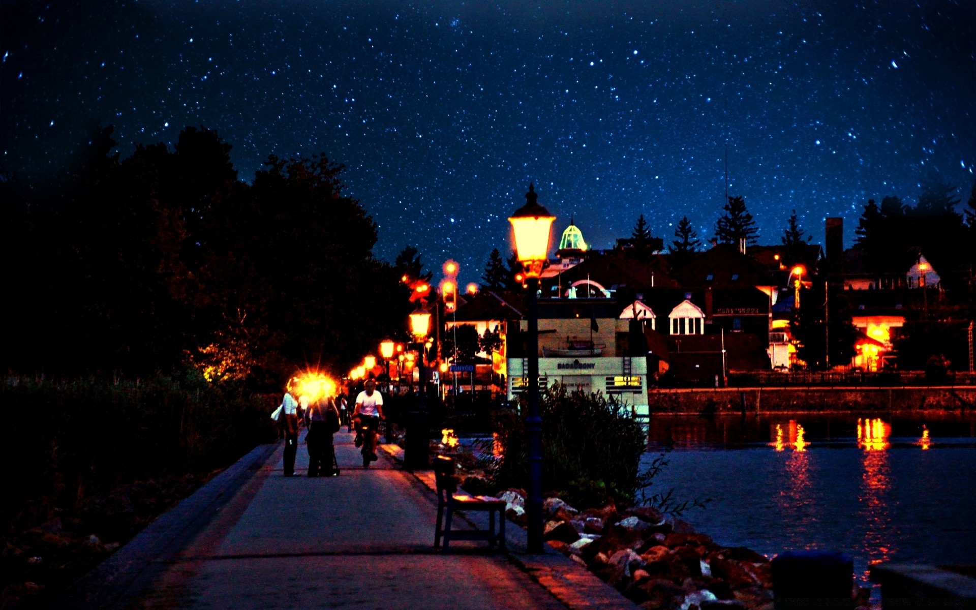 other city light evening city dusk travel moon street sunset water architecture bridge illuminated building sky