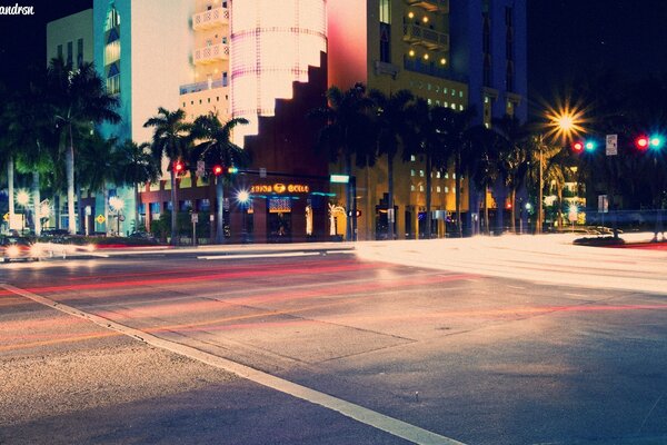 Night city and beautiful buildings