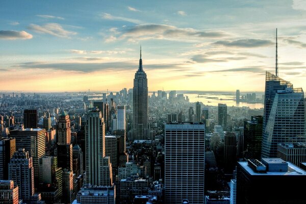 Skyscrapers of America from a height