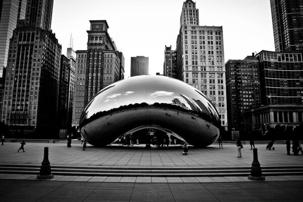 Beau ballon dans le centre-ville