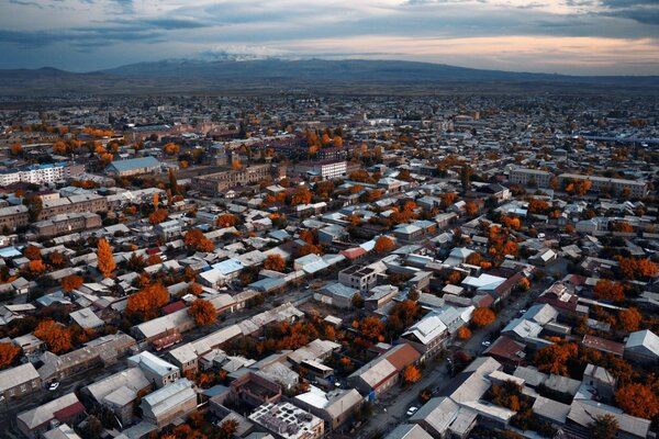 Crazy architecture of a densely populated city