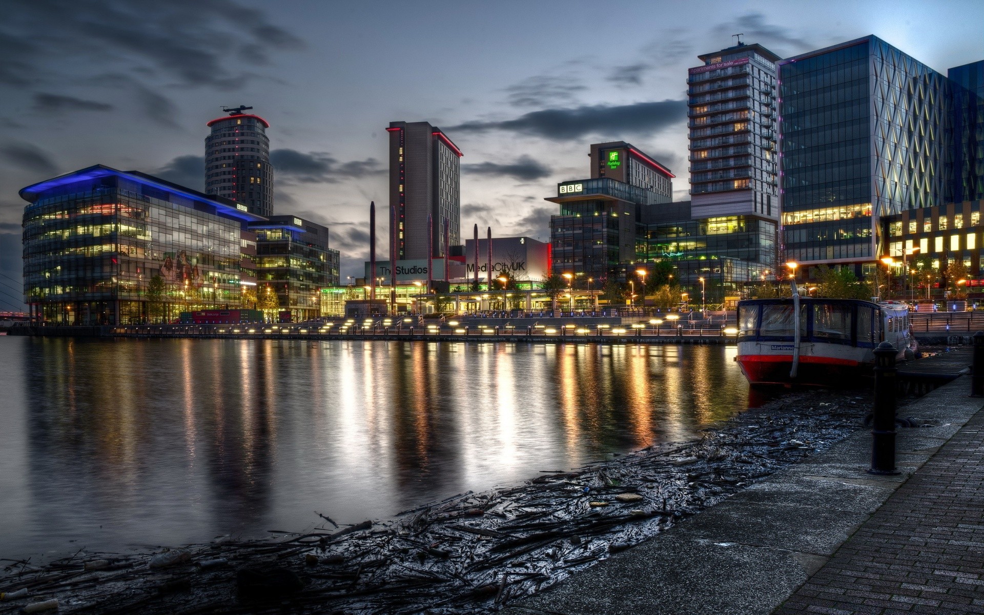 other city city skyline architecture cityscape river dusk building skyscraper urban downtown water travel waterfront sky reflection modern bridge sunset evening office