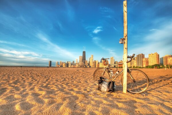 Photo on the sand outdoors