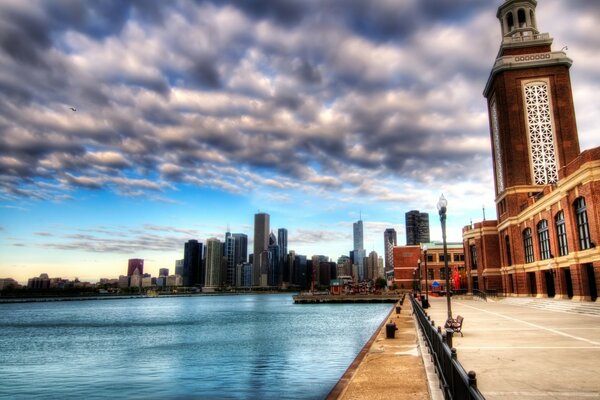 Architecture on the border of sky and water