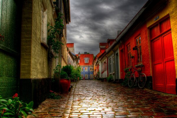 Architecture de la ville rues et maisons