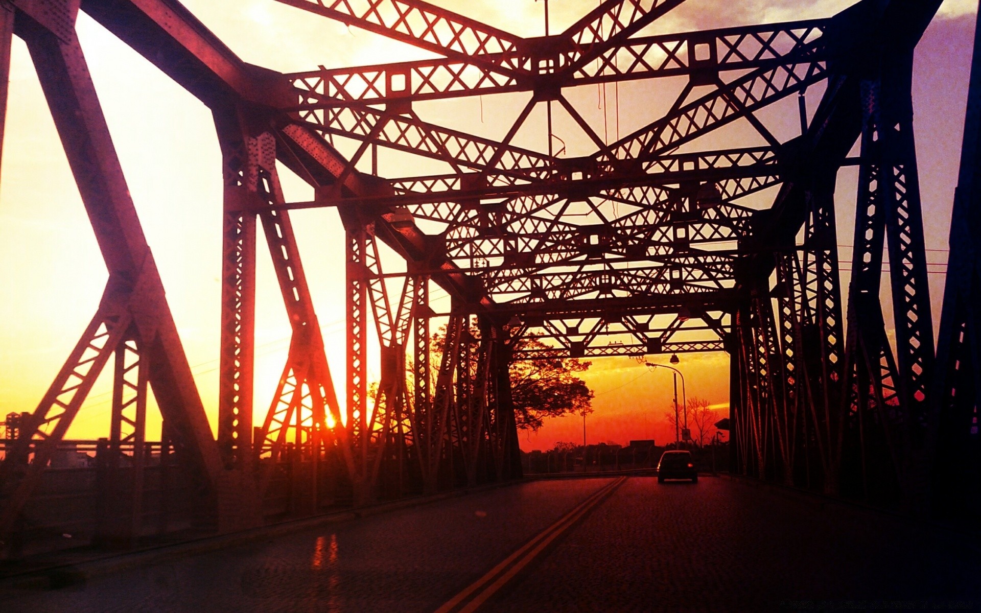 otras ciudades puente cielo conexión acero viajes sistema de transporte al aire libre hierro puesta de sol arquitectura agua desenfoque alto crepúsculo