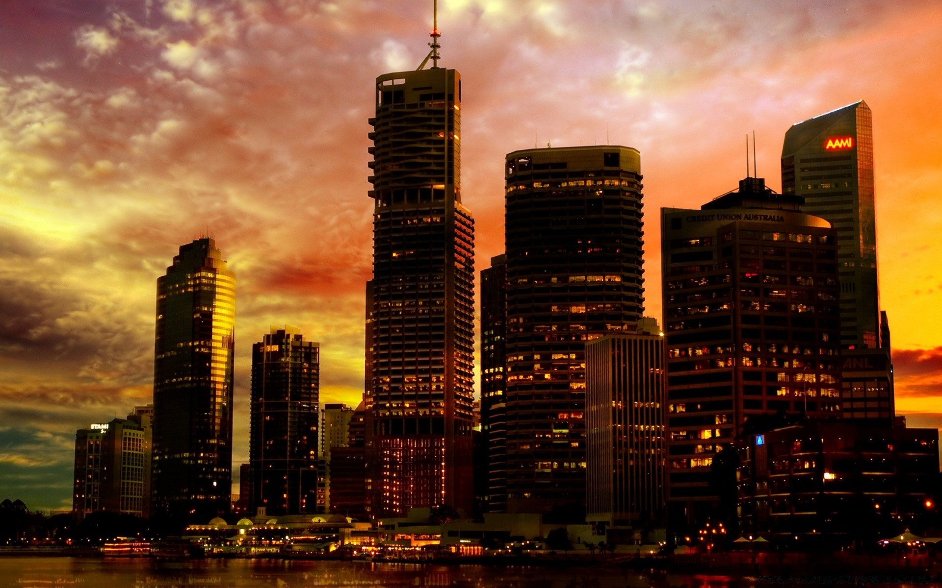 andere städte stadt stadtzentrum skyline wolkenkratzer architektur stadt dämmerung sonnenuntergang haus büro urban reisen himmel turm hoch am abend geschäft fluss finanzen uferpromenade