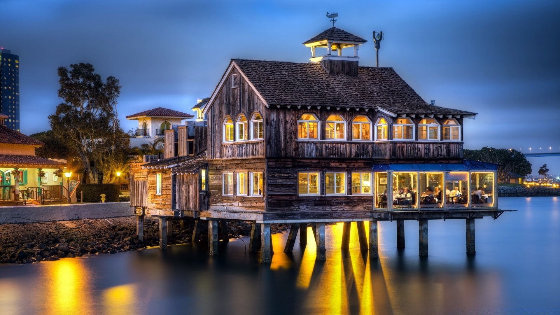 other city water outdoors house architecture reflection travel wood building sky dusk lake traditional old