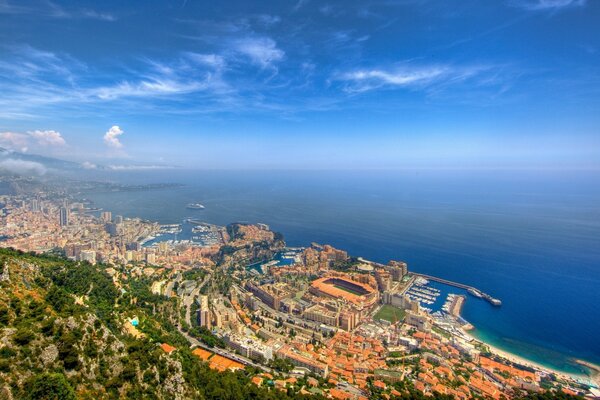 Ciudad turística naranja mediterránea