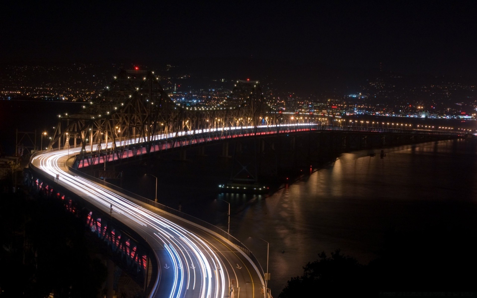 otras ciudades puente noche ciudad carretera crepúsculo tráfico viajes río sistema de transporte agua desenfoque carretera luz arquitectura urbano calle iluminación casa centro de la ciudad