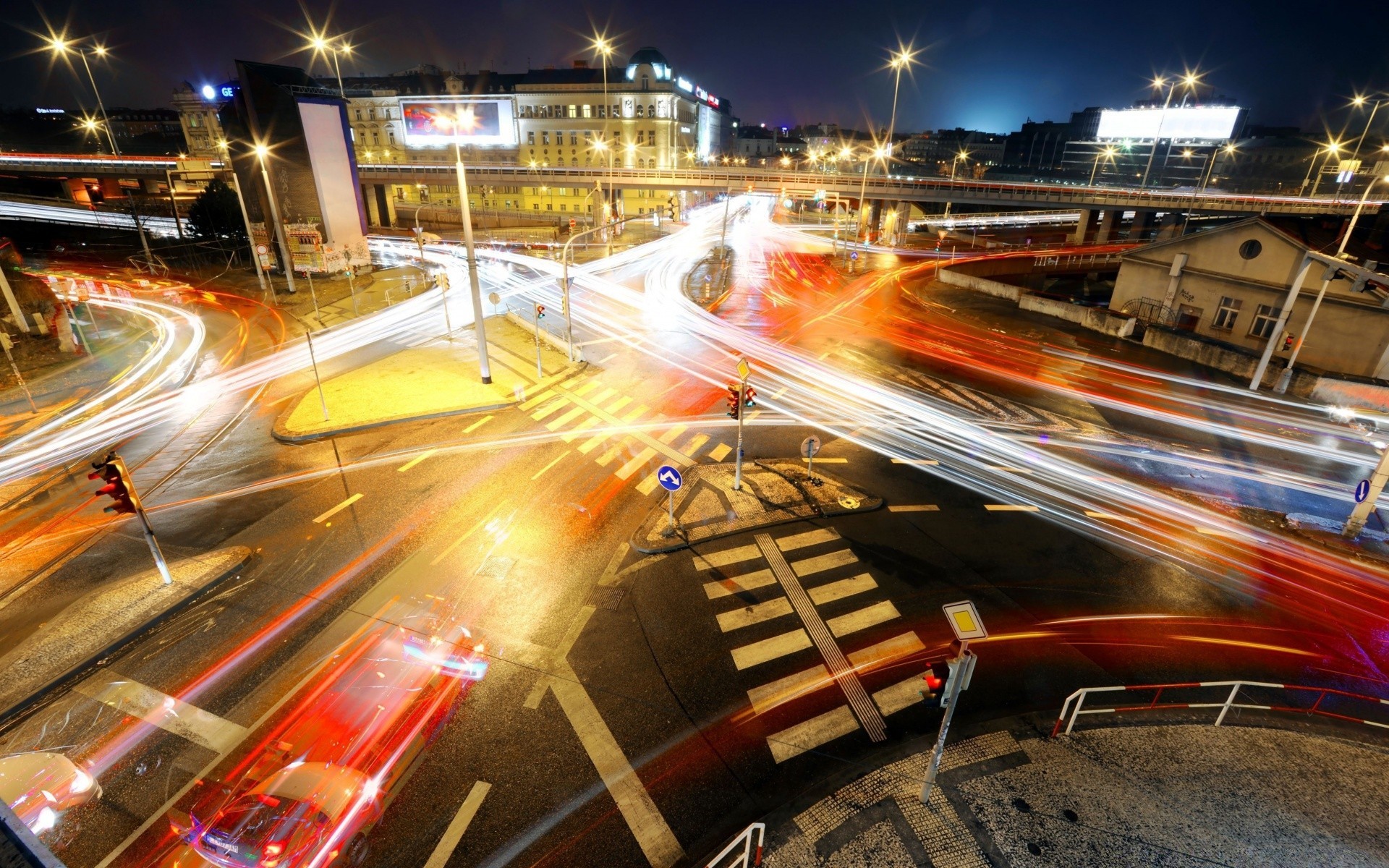 other city traffic blur car road fast transportation system motion highway downtown bus speed city hurry urban dusk evening expressway street