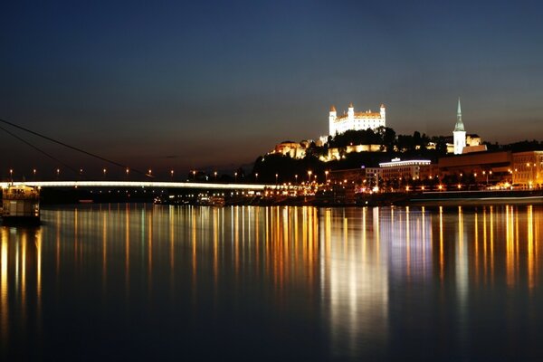 A quiet, peaceful evening under the bridge