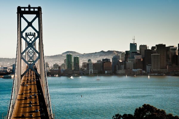 Suspension bridge from an unusual angle