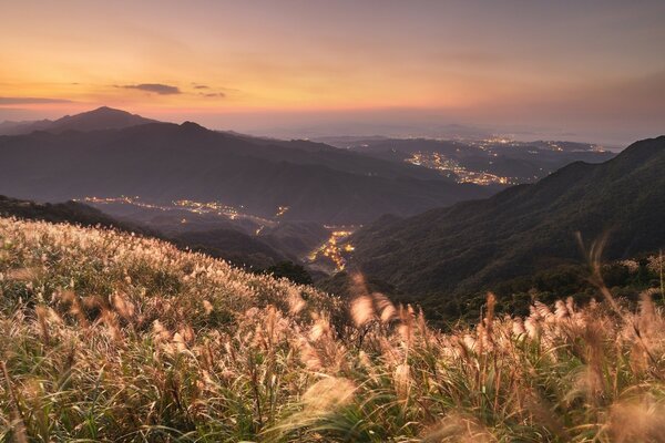 Vue de la vallée depuis le sommet de la colline