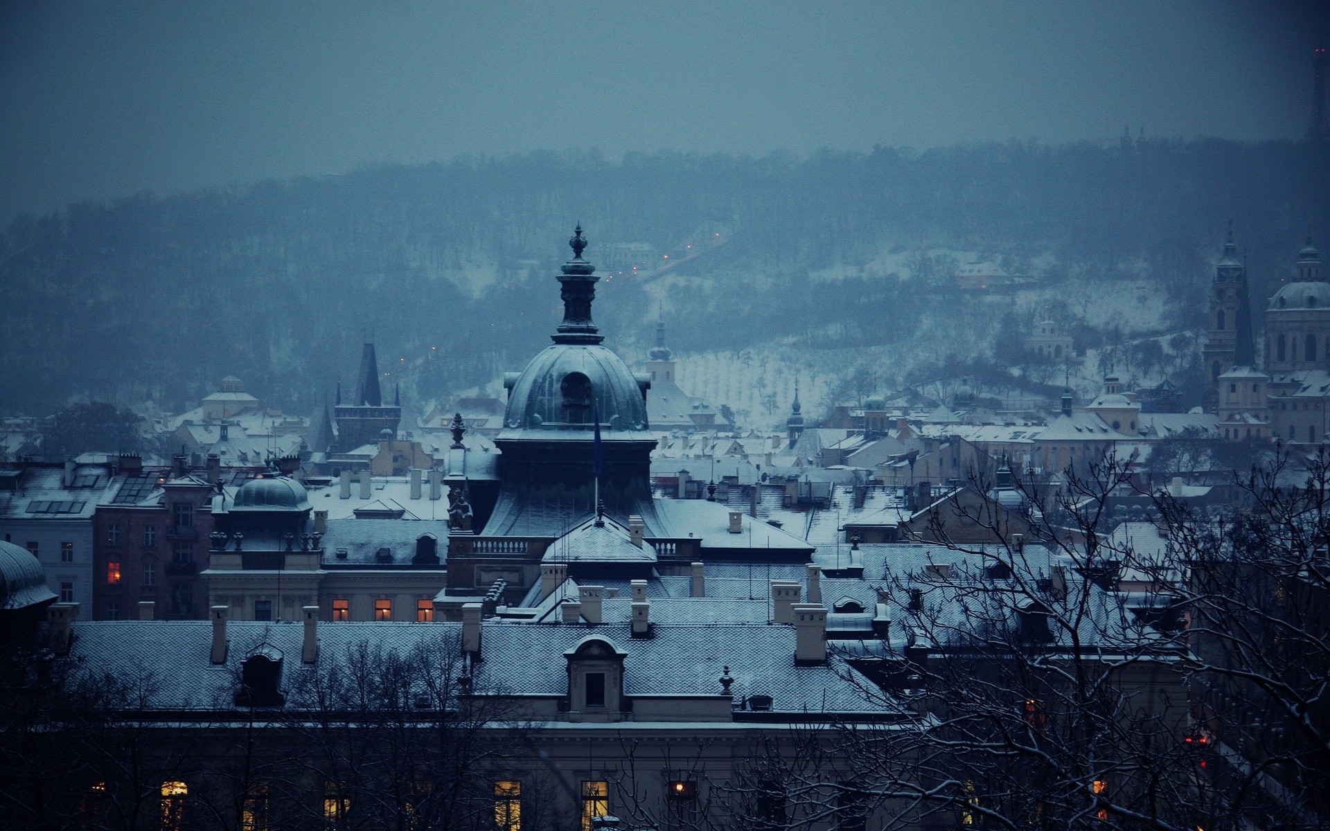 other city city architecture travel church building winter landscape sky town outdoors