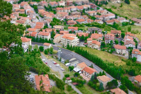 Die Stadt aus der Vogelperspektive