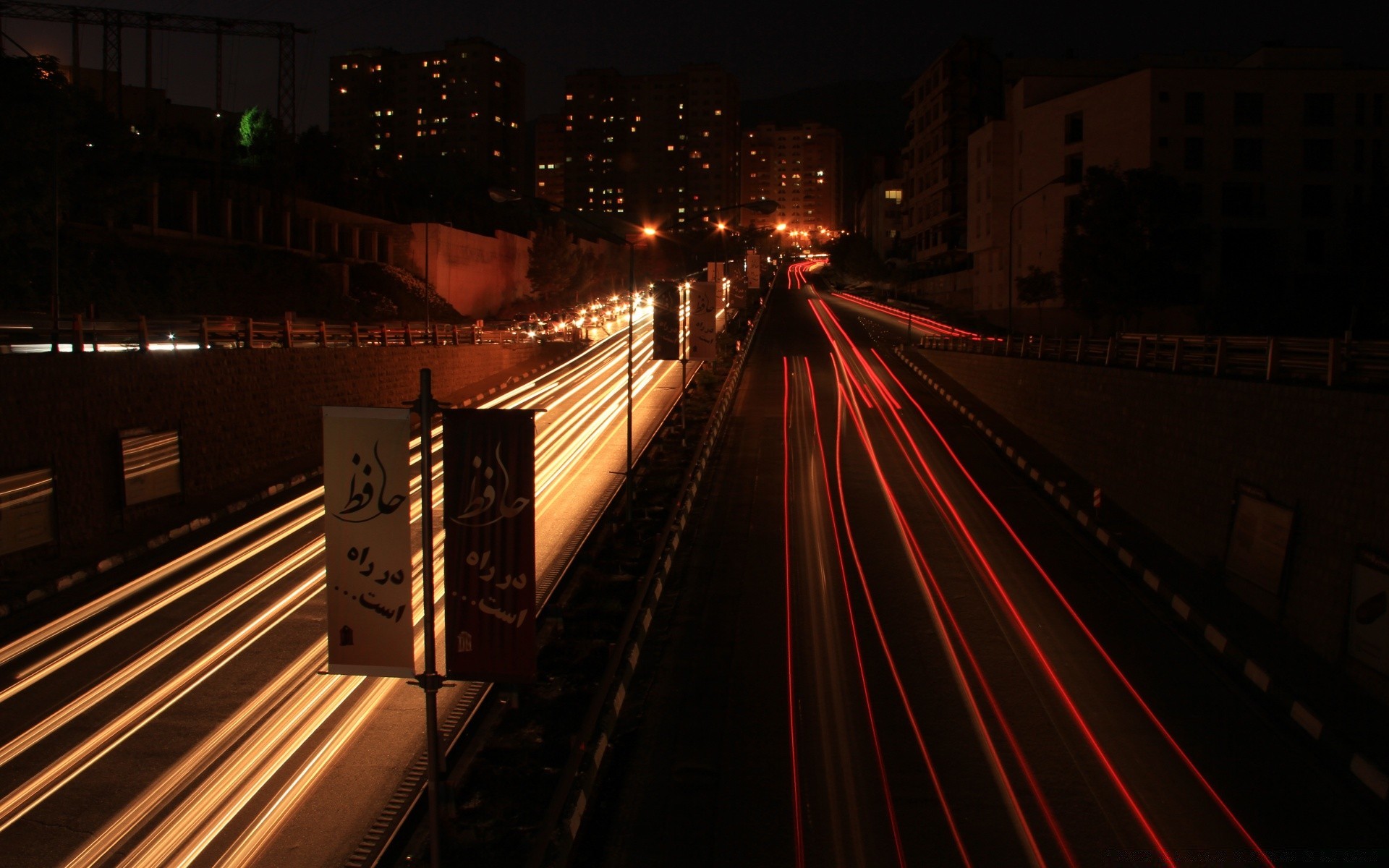 autres villes lumière route rue système de transport trafic pont autoroute ville voyage voiture flou soir centre-ville