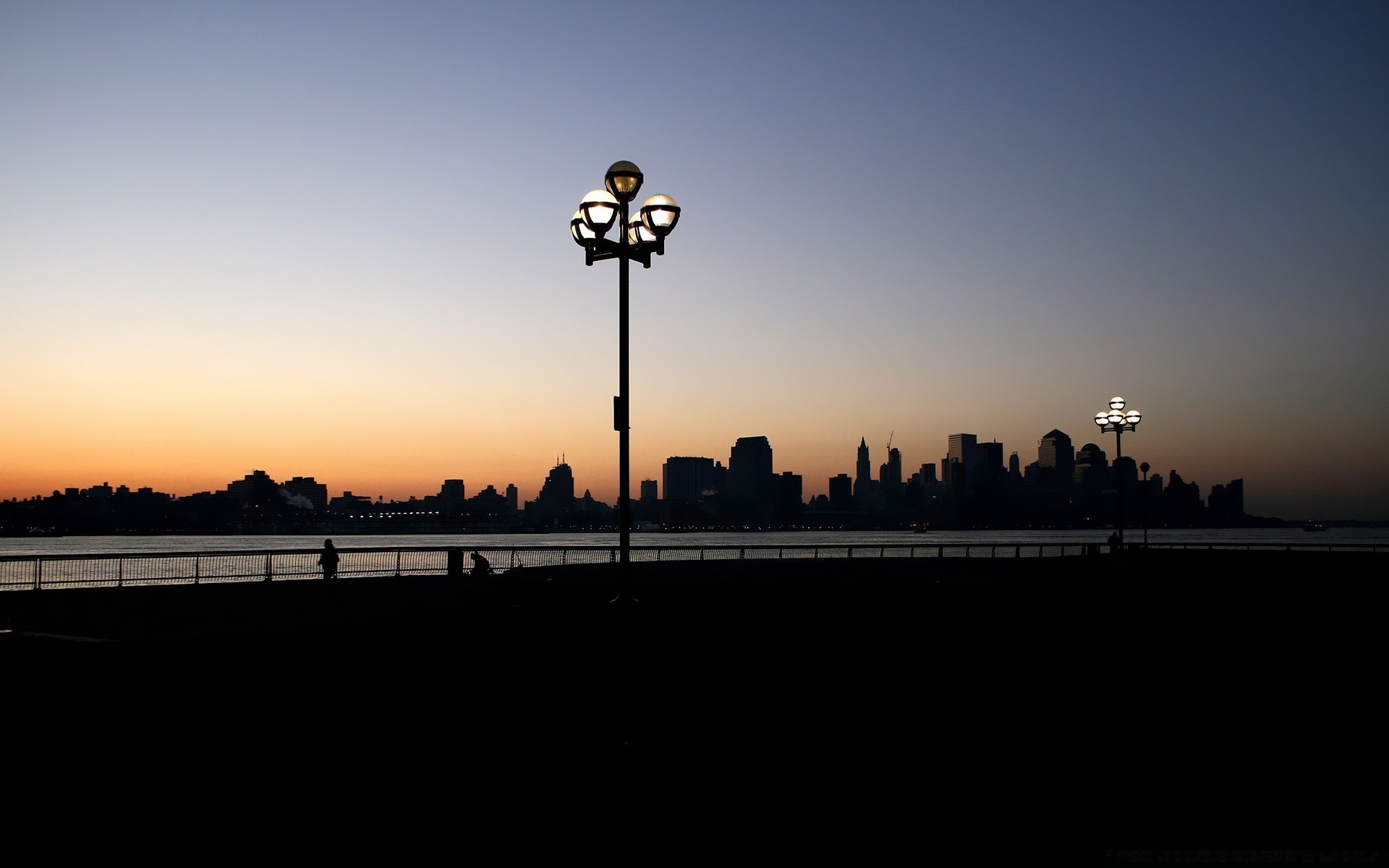 other city sunset sky light landscape silhouette water city evening travel bridge dusk dawn sun architecture lake street river outdoors reflection