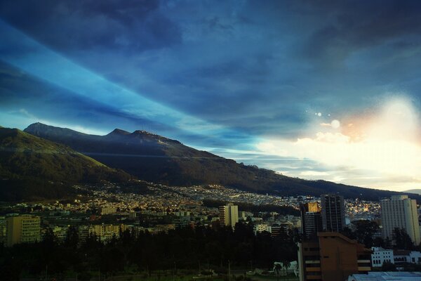 Traveling around the city at a heavenly sunset