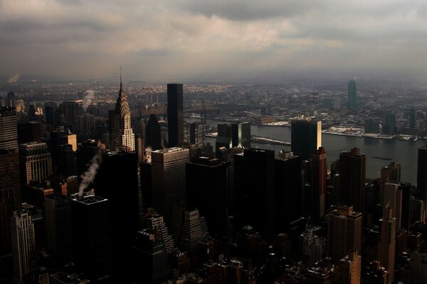 Paysage urbain. Ciel. Skyline. Gratte-ciels