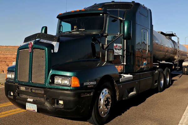 Powerful truck on the way to the destination