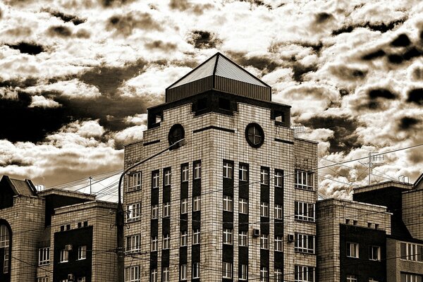 Urban architecture of an old building