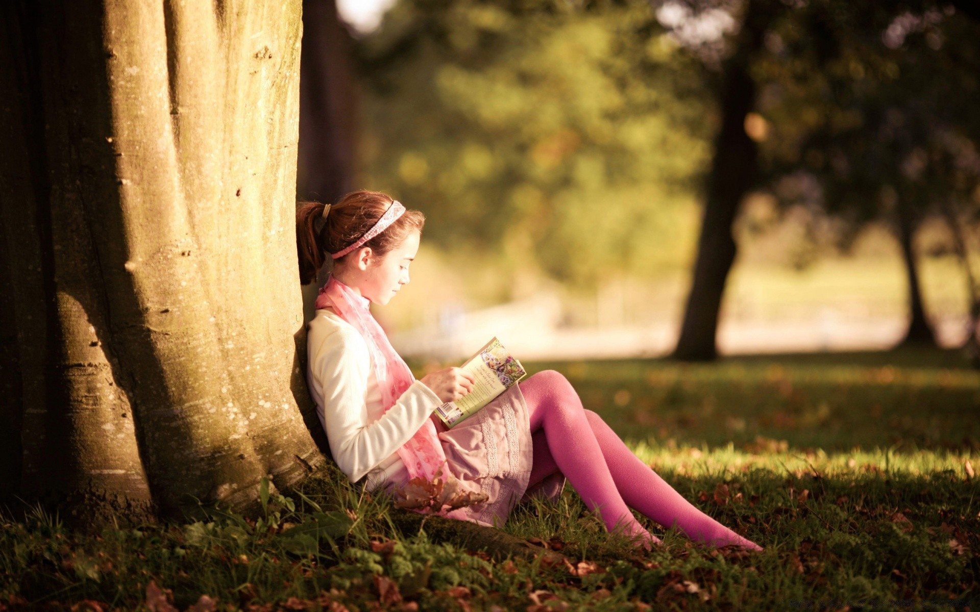 children girl nature park woman grass fall smile beautiful outdoors portrait one leisure wood field adult child tree model relaxation