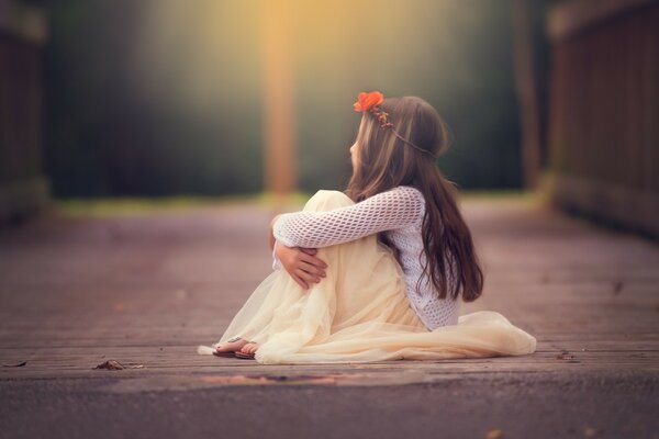 Petite fille en attente d un miracle