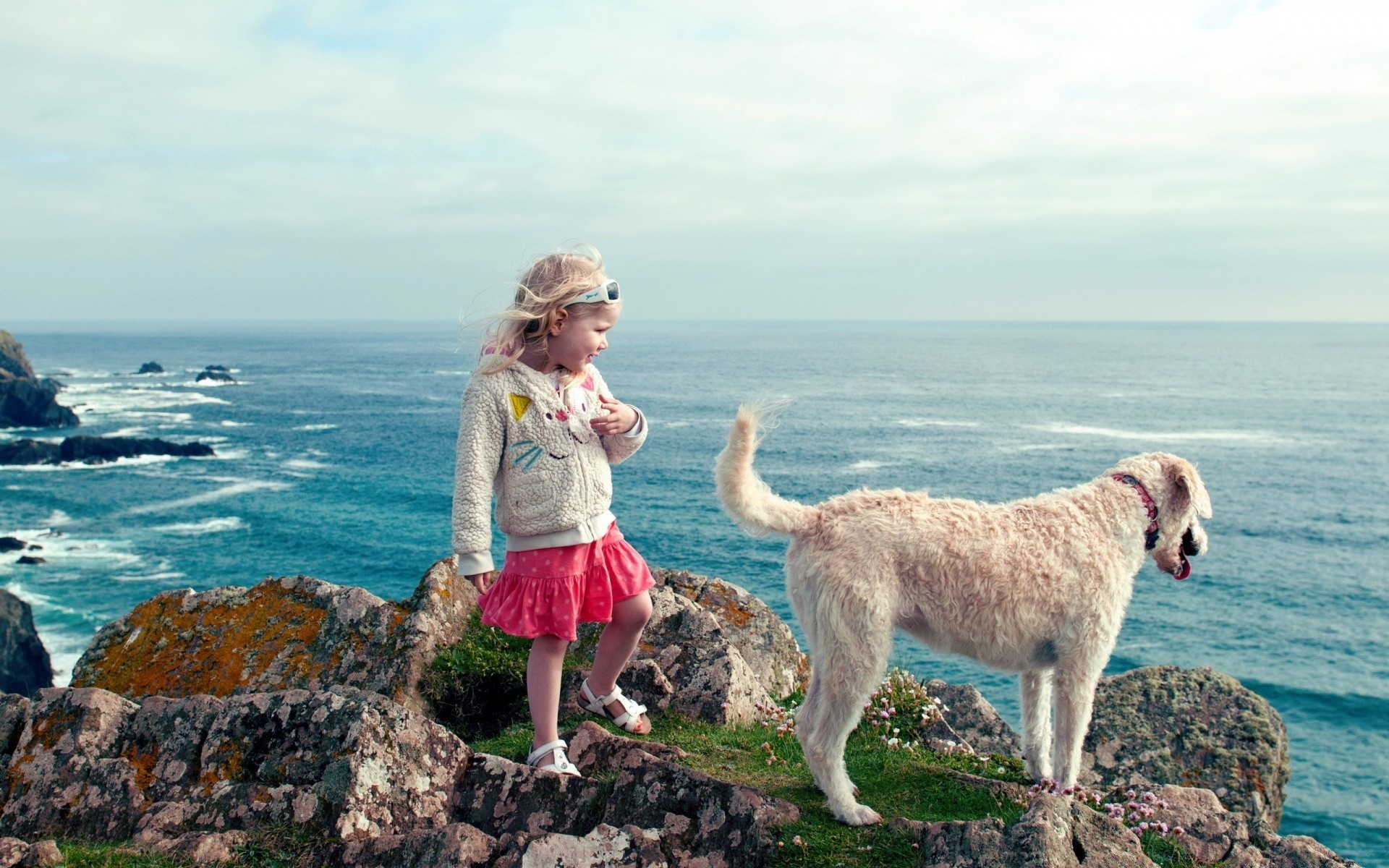 children sea water beach seashore nature ocean summer travel sky outdoors beautiful vacation one landscape leisure rock