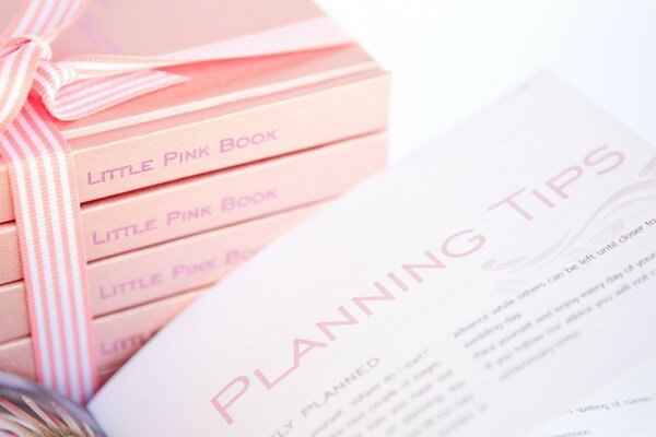 Cute pink books