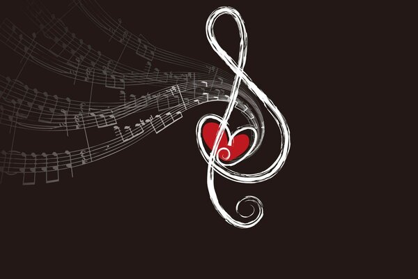 Designer musical illustration on a black background