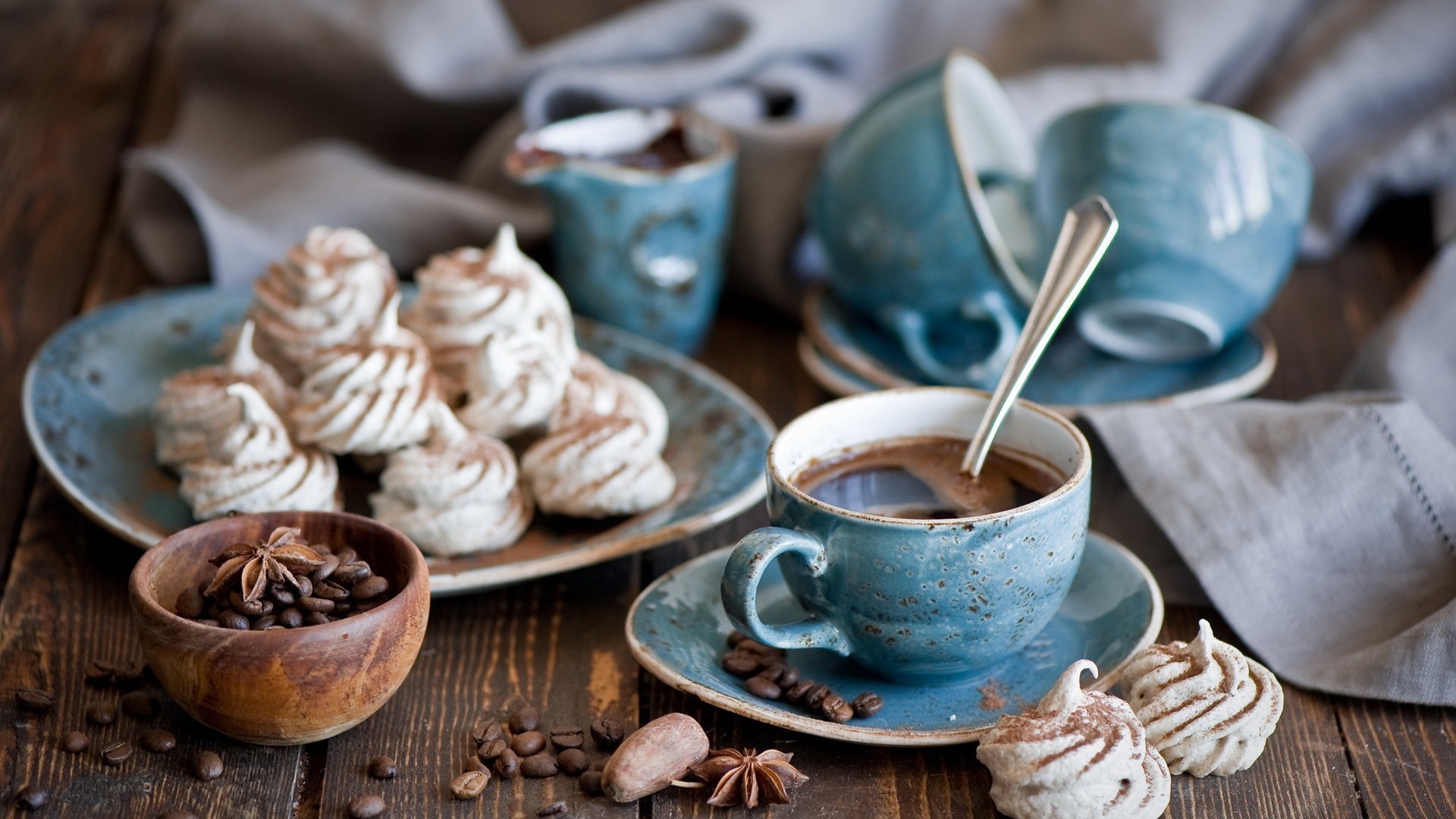 desserts essen tasse holz tabelle desktop rustikal aus holz traditionelle kaffee trinken