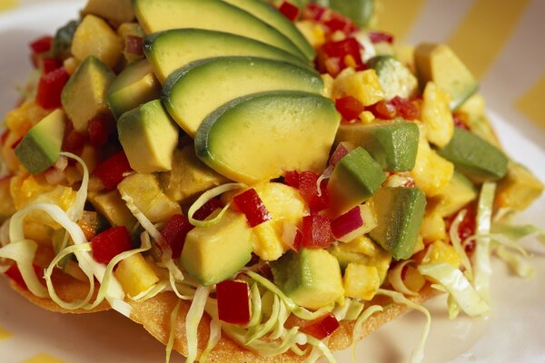 Delicious vegetable dish on a plate