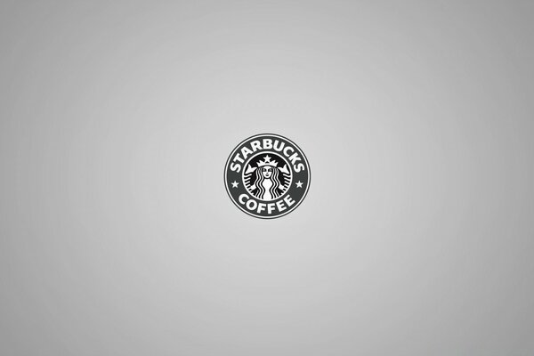 Logotipo de starbucks sobre fondo gris