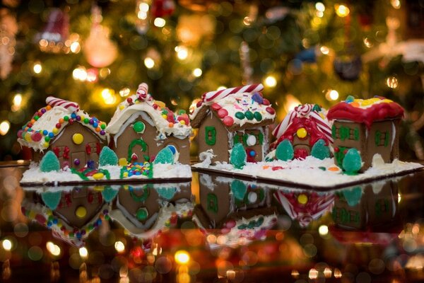 Vacaciones de Navidad con comida y bebida en la diversión