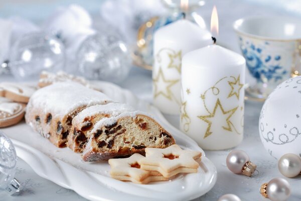 Délicieux dessert dans la nuit du nouvel an