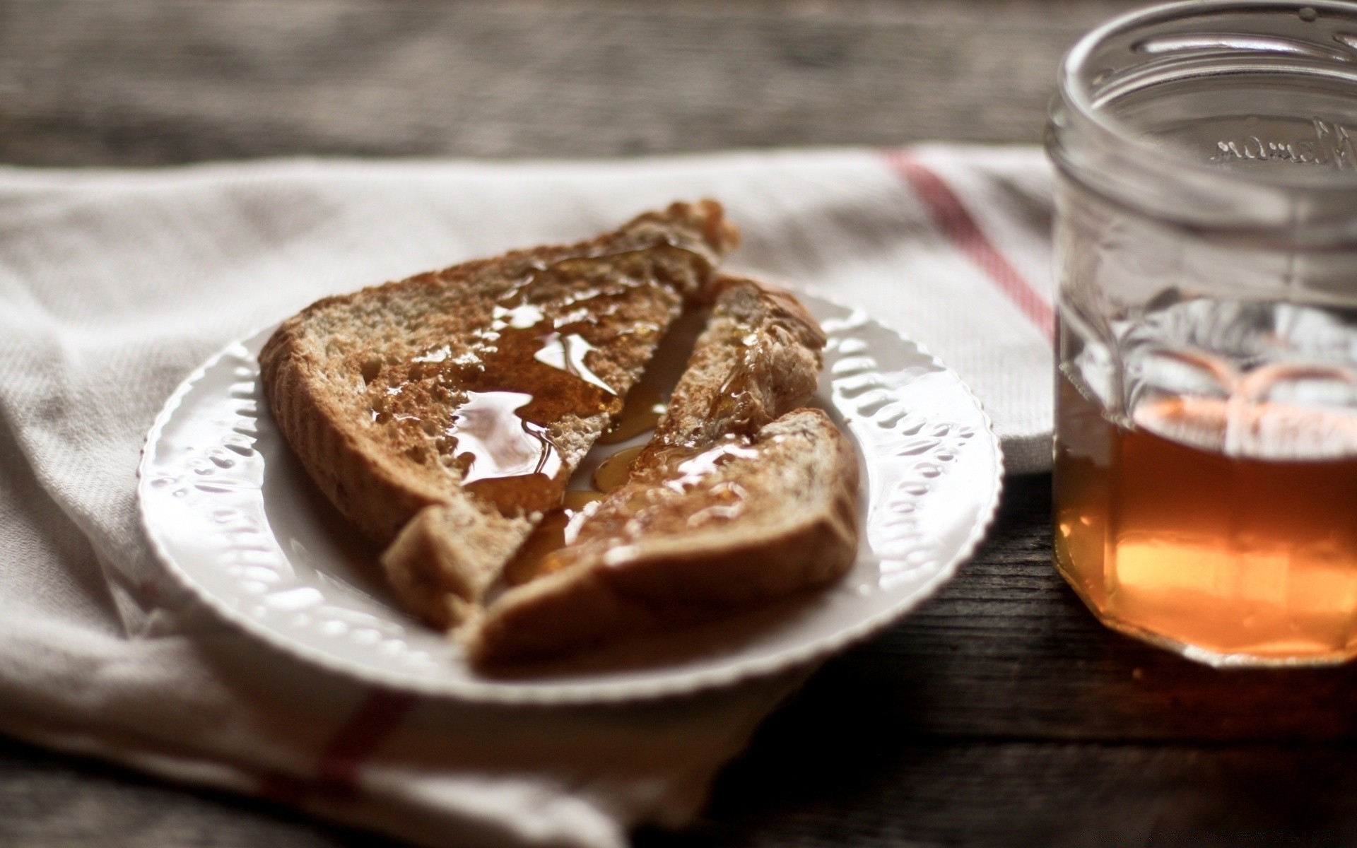 desayuno comida bebida delicioso madera vidrio mesa dulce miel