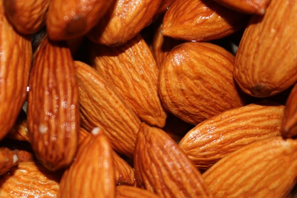 Les amandes délicieuses se trouvent beaucoup