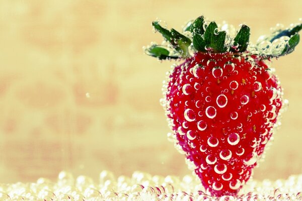 Juicy ripe delicious strawberry