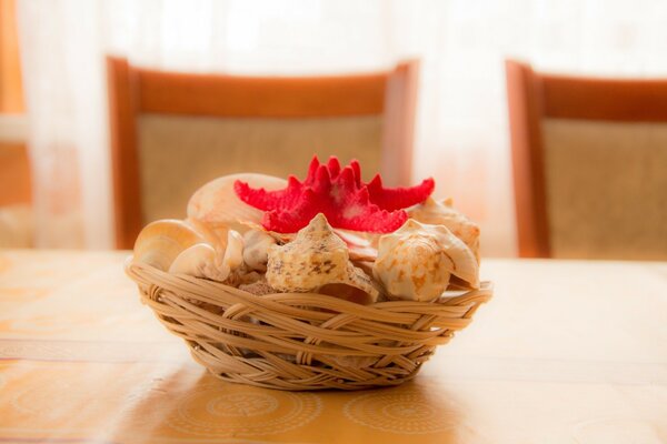 Beautiful still life desserts in a wooden basket