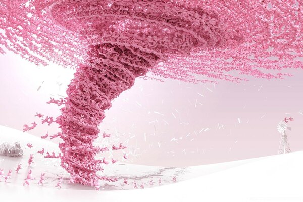 Immagine rosa vortice per il desktop