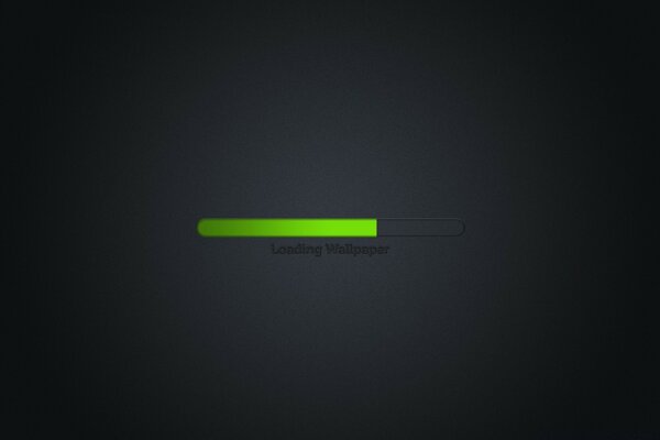 Black screen with green loading bar