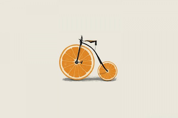 Delicious and practical bicycle drawing