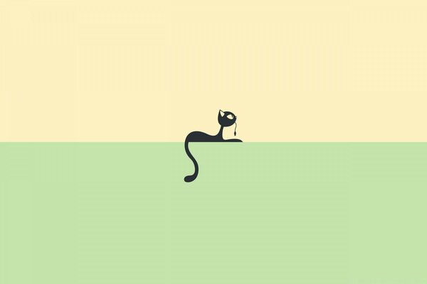 Desktop jokes a cat caught a mouse with a long tail