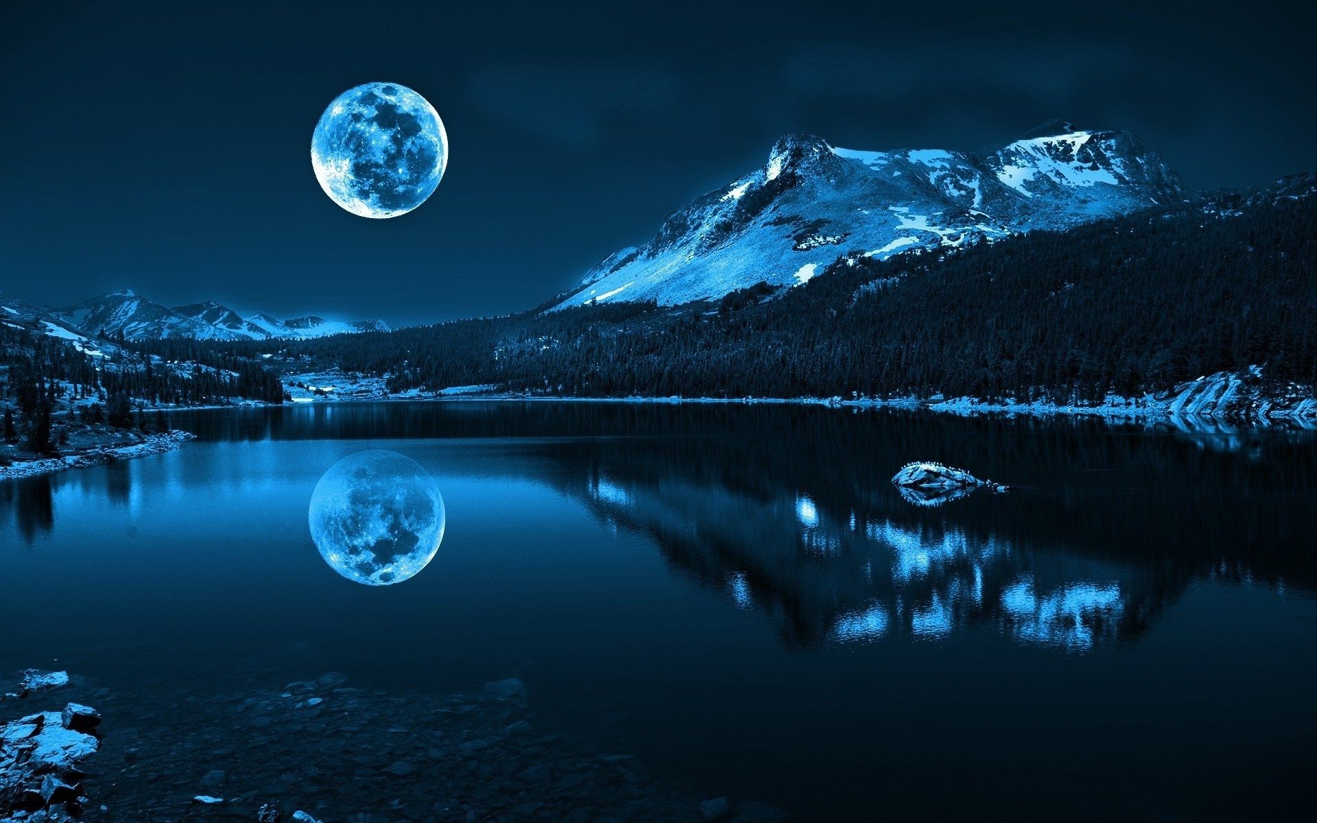 night evening twilight moon science reflection travel planet light landscape water nature sky