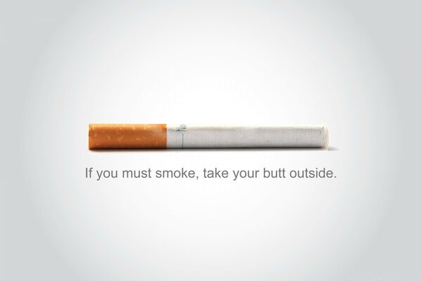 Cigarette with an English quote